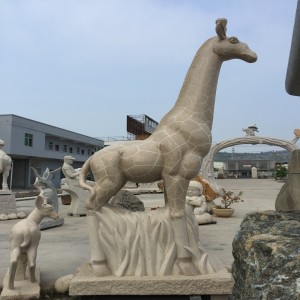 Giraff Swan Fish Stone Ristningar och skulpturer Naturligt rent handverk Konstverk